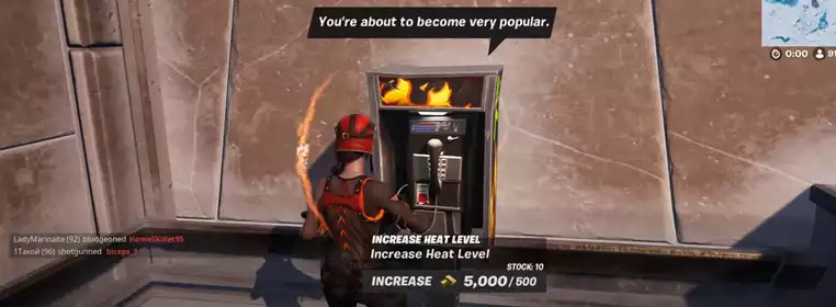 How To Increase Your Heat Level By Using A Burner Pay Phone In Fortnite