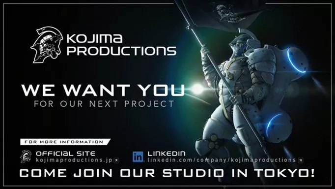 KOJIMA PRODUCTIONS job advert for a new project