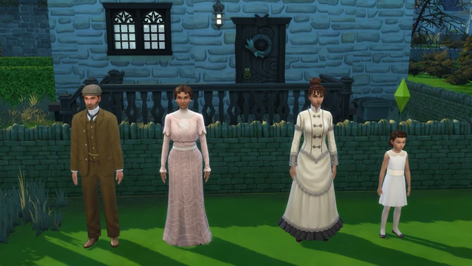 1900s sim family for The Sims 4 decades challenge