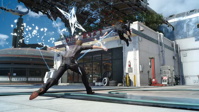 an example of combat in Final Fantasy XV