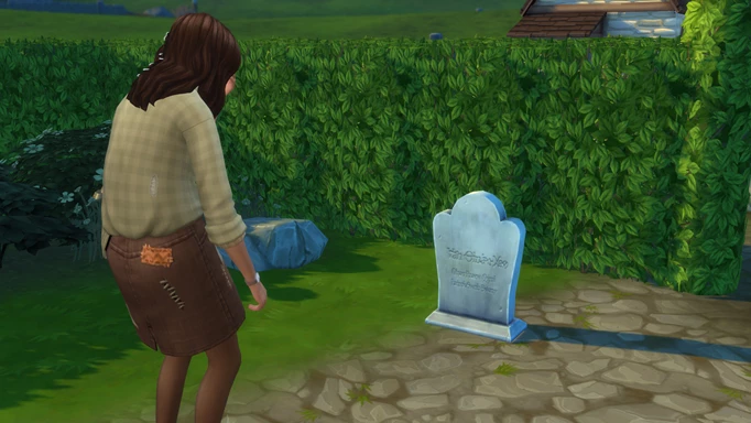 Mourning interaction in The Sims 4