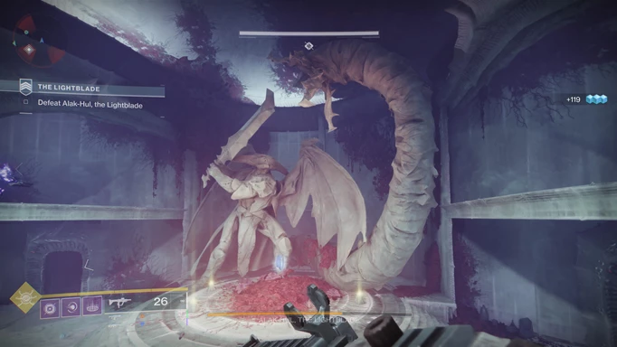Destiny 2 The Witch Queen review: Oryx and a Worm God statue.