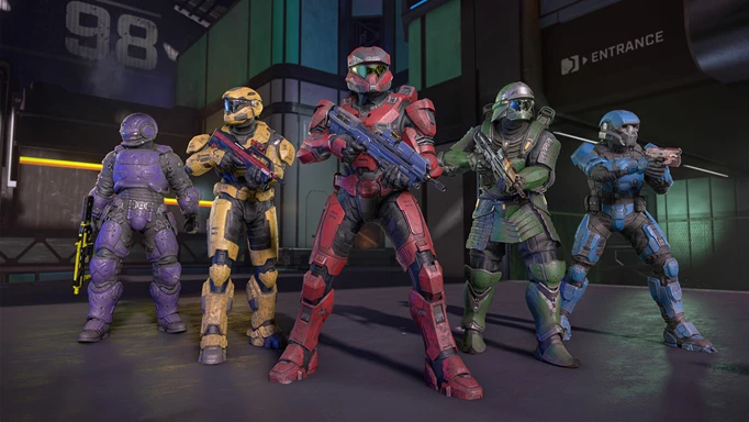 Halo Infinite Player Count: A multi-coloured squad of Spartans