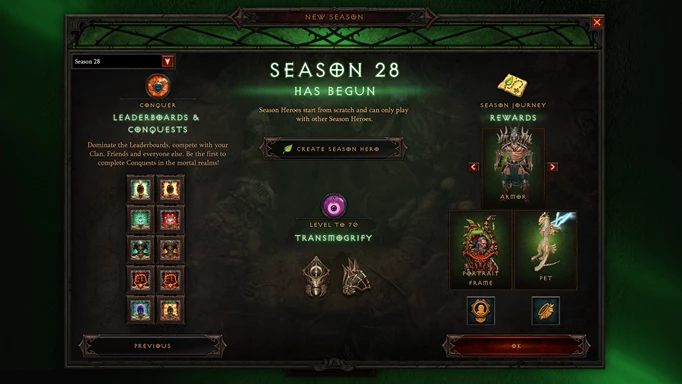 Diablo 3 Update 1.44: Season 28 has begun