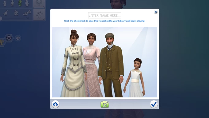 Sim family for the decades challenge
