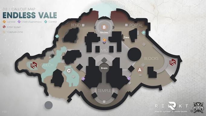 Destiny 2 Trials of Osiris: Endless Vale map