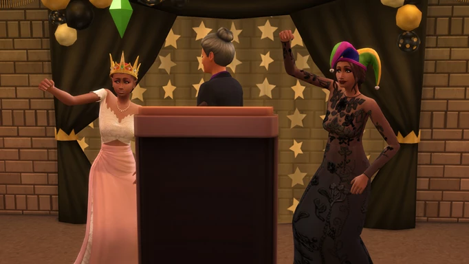 The Sims 4 Prom royalty election