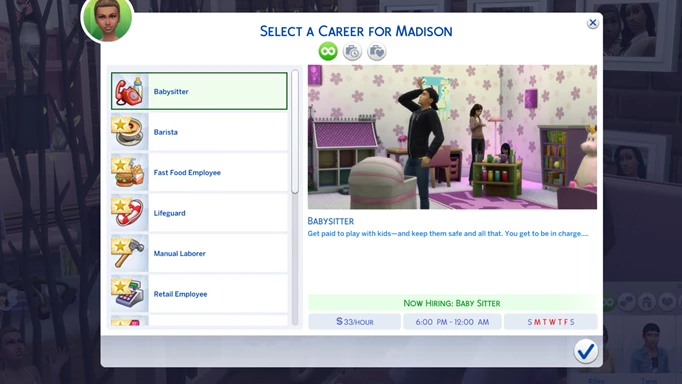 part-time jobs in the sims 4