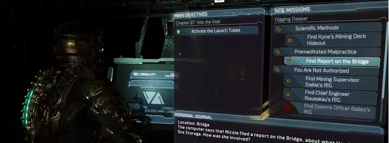 How To Find The Report On The Bridge In Dead Space Remake