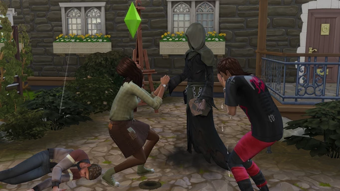 Pleading With The Grim Reaper in The Sims 4